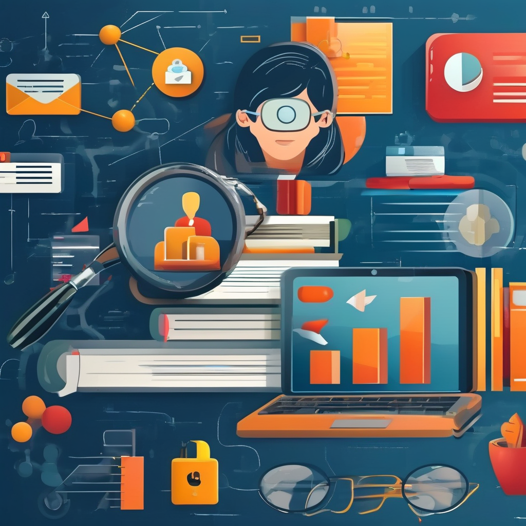 SEO content writing on laptop