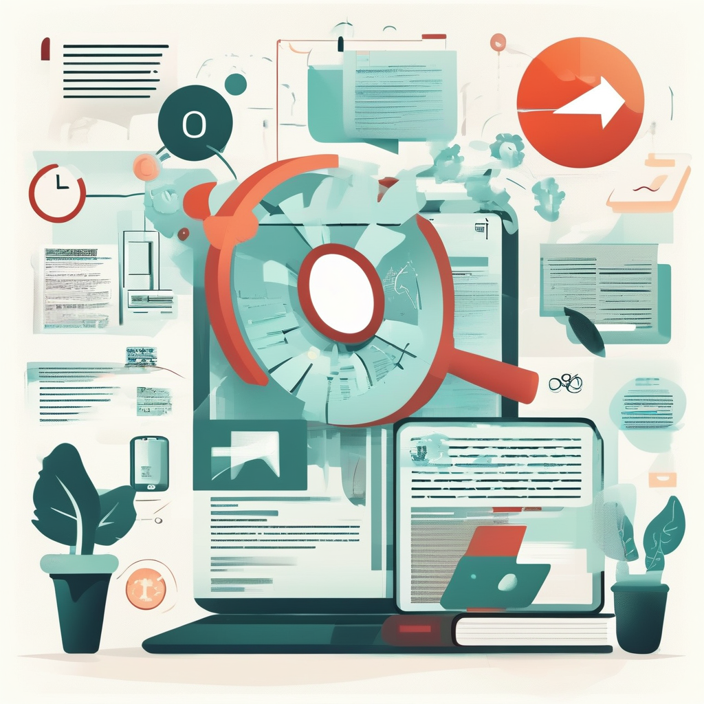 SEO content writing on laptop